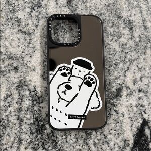 Black and White Cartoon Bear Phone Case